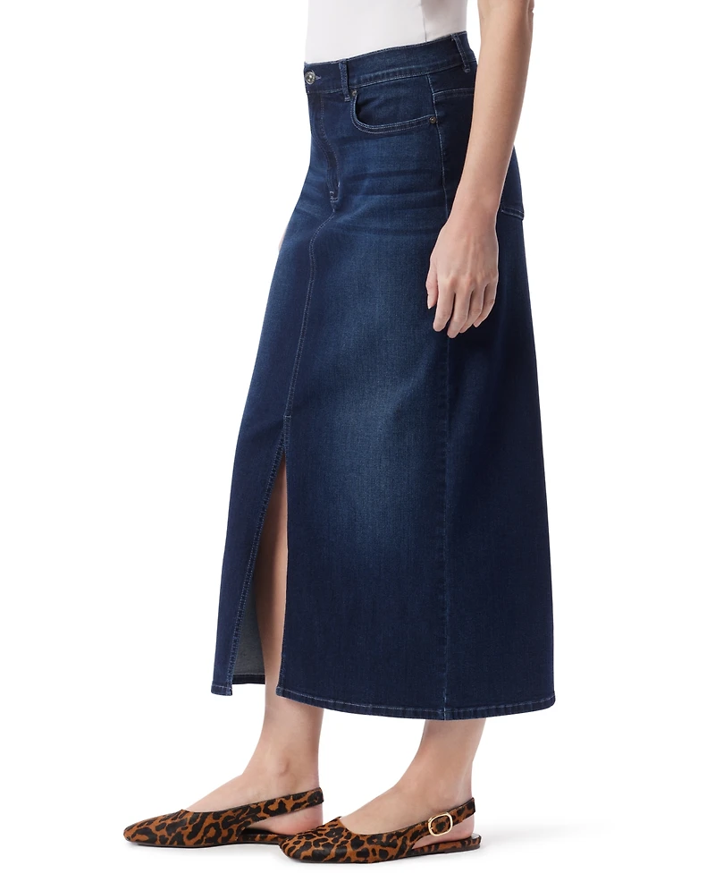 Gloria Vanderbilt Women's Petite Front-Slit Denim Maxi Skirt