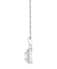 Diamond Baguette & Round Pendant Necklace (1/2 ct. t.w) 14k Yellow or White Gold