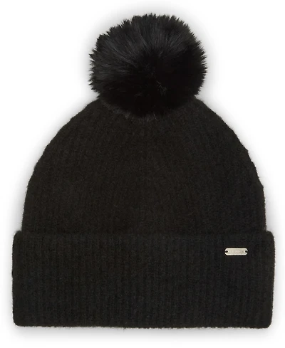 Steve Madden Women's Caught Brushed Fine Rib Knit Beanie