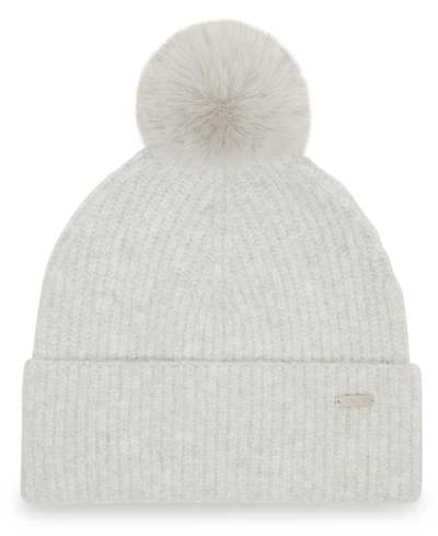 Steve Madden Women's Caught Brushed Fine Rib Knit Beanie
