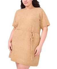 Msk Plus Short Sleeve Knit Sweater Dress