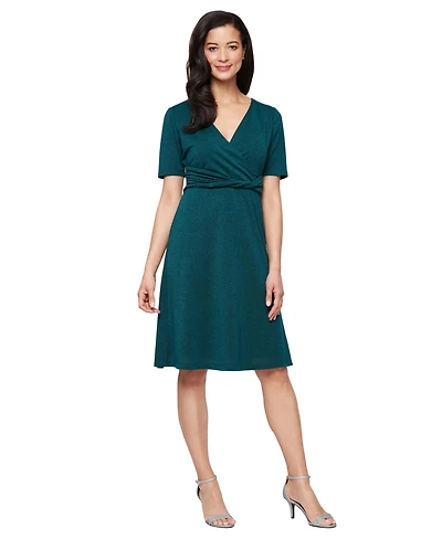 Sl Fashions Women's Novelty Crochet Knit Midi Dress