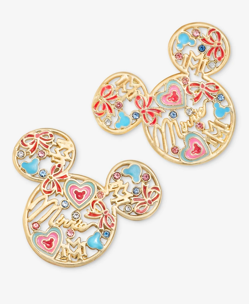 Disney | Macy's Minnie Mouse Motif Statement Earrings, Created for Macy's