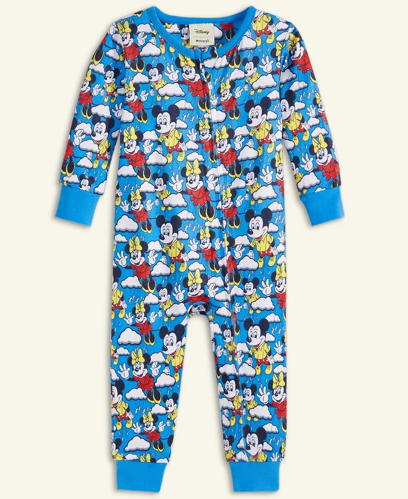 Disney | Macy's Baby Mickey Mouse & Minnie Knit One Piece Sleeper, Exclusive