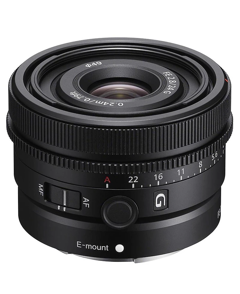 Sony Fe 24mm f/2.8 G Lens for Sony E, Bundle with ProOptic 49mm Filter Kit, Lens Cap Tether, Lens Pouch, Lens Cleaner, Cleaning Kit