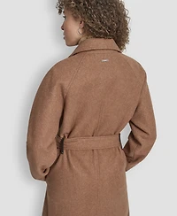 Dkny Women's Belted Notch Collar Coat