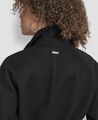 Dkny Petite Belted Notch Collar Coat