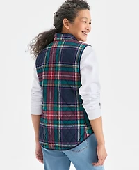 Style & Co Women's Plaid Quilted Vest, Macy's Exclusive