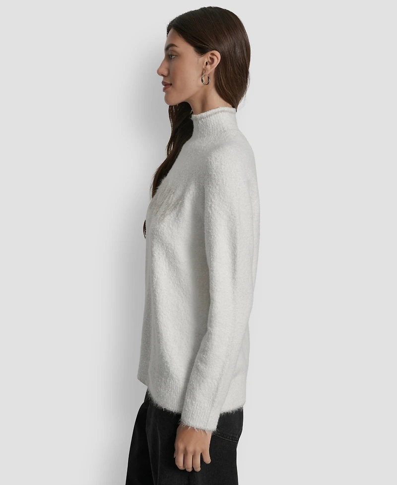 Dkny Jeans Women's Tinsel Logo Detail Sweater