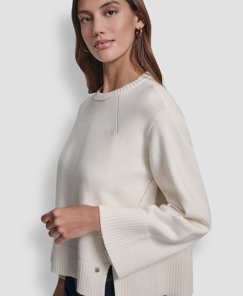 Dkny Jeans Women's High Low Hem Sweater