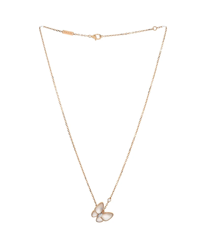 Pre-Owned Van Cleef & Arpels Two Butterfly Pendant Necklace