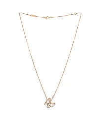 Pre-Owned Van Cleef & Arpels Two Butterfly Pendant Necklace