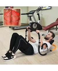 Ab Fitness Crunch Abdominal Exercise Workout Machine for Glider Roller & Pushup
