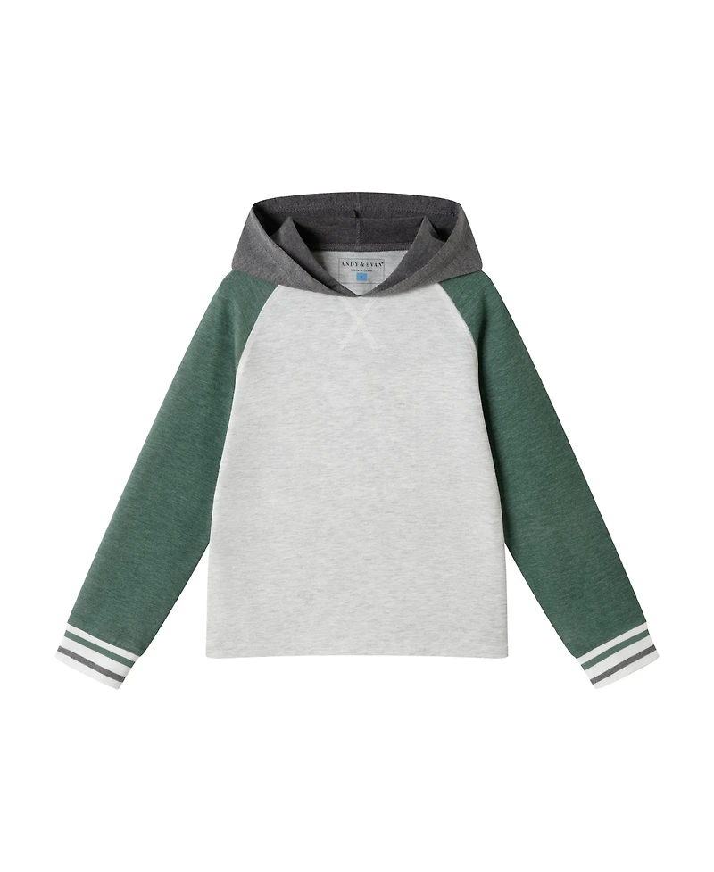 Andy & Evan Toddler Boys Toddler/Child Green Raglan Hoodie Tee