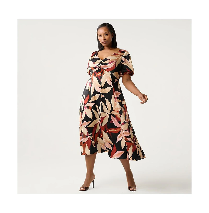 Estelle Laura Puff Sleeve Dress