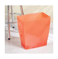 iDesign Small Bathroom Trash Cans, Set of 2, Tango Orange, Made in Usa