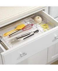 iDesign 4-Section Stackable Makeup Drawer Organizer - Clear