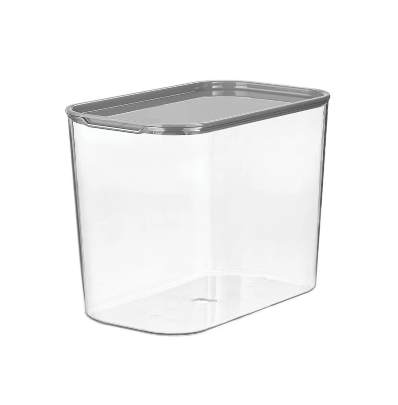 iDesign Wallspace Tall Inner Bin with Lid - Clear/Charcoal - Made in Usa