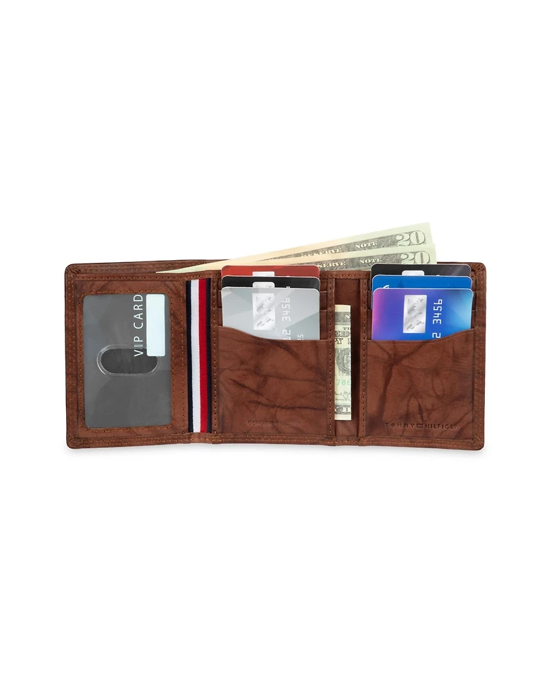 Tommy Hilfiger Men's Ribbon Striped Trifold Wallet