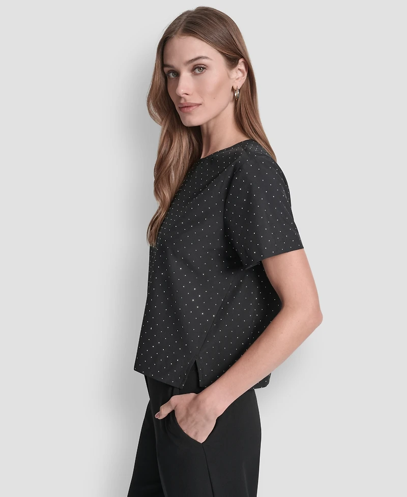 Dkny Women's Crewneck Short Sleeves Top