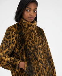 Guess Women's Luna Leopard Faux Fur Jacket