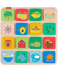 Fisher Price Wooden Flip and Reveal Busy Activity Board