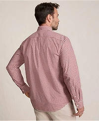 Lands' End Men's Long Sleeve Pattern Poplin Shirt