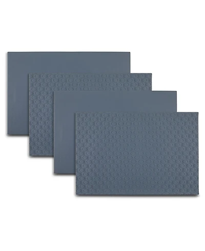 Dainty Home Stratham Reversible Premium Faux Leather 12" x 18" Rectangular Placemats Set of 4