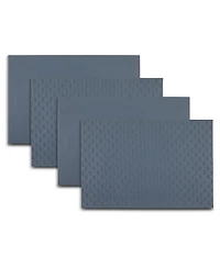Dainty Home Stratham Reversible Premium Faux Leather 12" x 18" Rectangular Placemats Set of 4