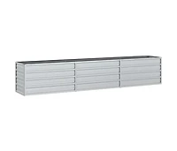 Garden Raised Bed Silver Galvanized Steel Large Durable