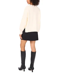 1.state Women's Long Sleeve Drop Shoulder Sweater