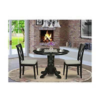 East West Furniture Dining Room Set Black