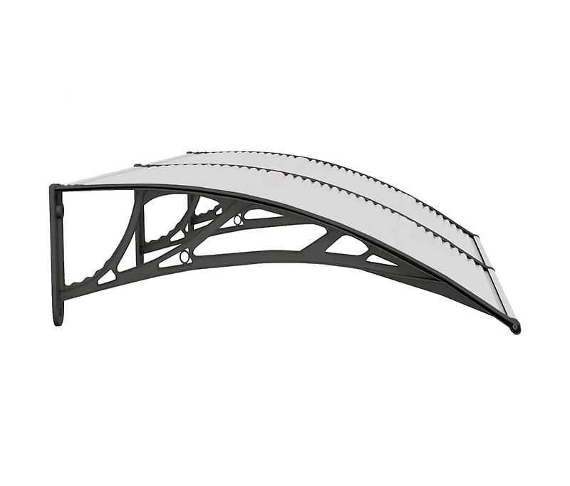 vidaXL Door Canopy Black Polycarbonate sheets 59.1 x 29.5 in Durable