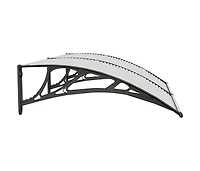vidaXL Door Canopy Black Polycarbonate sheets 59.1 x 29.5 in Durable