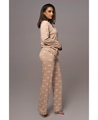 Jluxlabel Red Home For The Holidays Adult Pajama Set