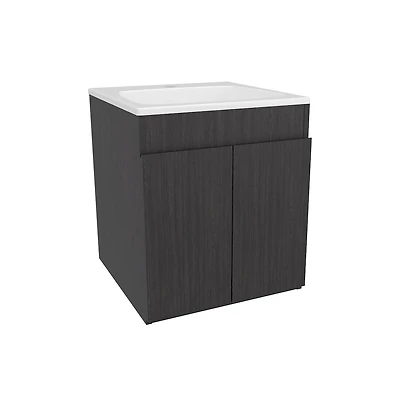 Tuhome Bathroom Vanity 45 Meka Black Mdf