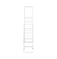 Plant Stand White Metal Medium Durable Flower Stand