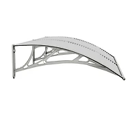 Door Canopy Gray Polycarbonate 59.1x29.5 in Durable Door Canopy