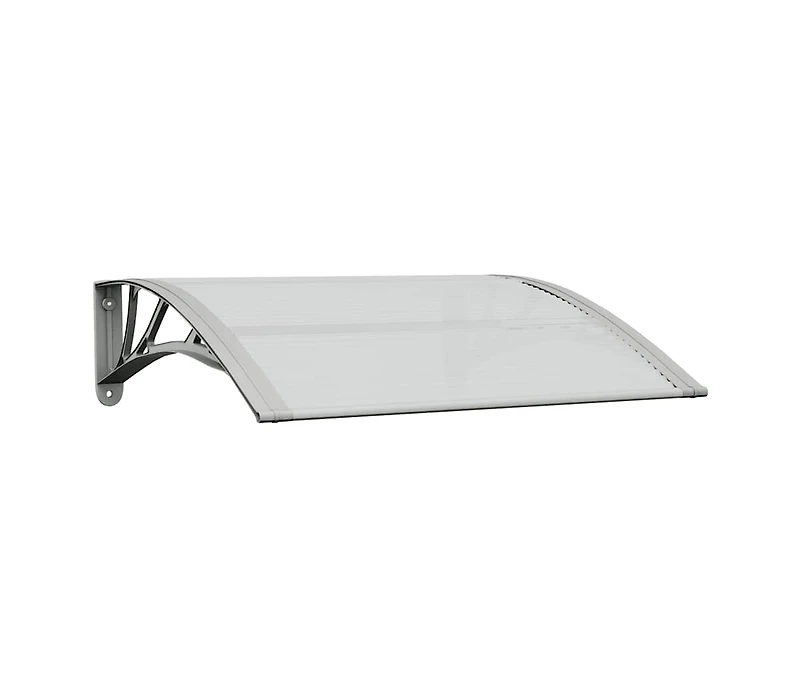 Door Canopy Grey Polycarbonate 31.5 in x 29.5 in Durable