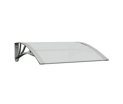 Door Canopy Grey Polycarbonate 31.5 in x 29.5 in Durable