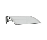 Door Canopy Grey Polycarbonate 31.5 in x 29.5 in Durable