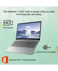 Kuu IdeaPad 1 Home Laptop, 15.6" Fhd Display, Intel Celeron Dual Core Processor, 12GB Ram, 384GB Storage(128GB eMMC + 256GB PCIe), 1 Yr Office 36