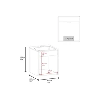 Tuhome Bathroom Vanity Meka 45 White Mdf
