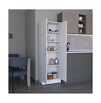 Tuhome Lynch Pantry Cabinet White Mdf