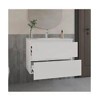 Tuhome Bathroom Cabinet Opalo White Mdf