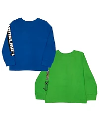 Minecraft Big Boys 2 Pack Long Sleeve T-Shirt