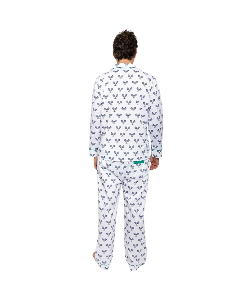 Sant and Abel Men's Tennis Navy Long Pj Set