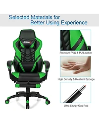 Gymax Office Computer Desk Chair Gaming Adjustable Swivel w/Footrest
