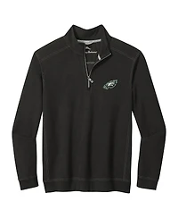 Tommy Bahama Men's Black Philadelphia Eagles Sport Tobago Half-Zip Pullover Sweatshirt