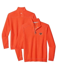 Tommy Bahama Men's Orange Cincinnati Bengals Sport Tobago Half-Zip Pullover Sweatshirt